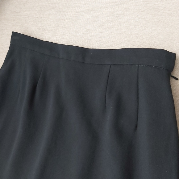 vintage Aquascutum England black wool pencil skirt midi - Picture 6 of 16